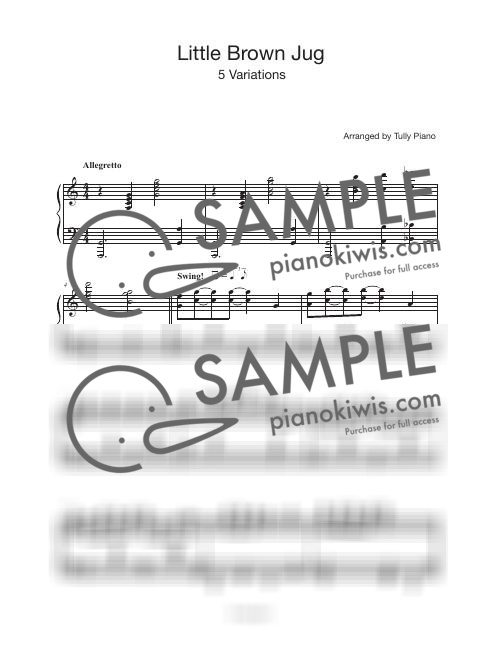 Little Brown Jug / 5 variations - Glenn Miller by Tully Piano-0