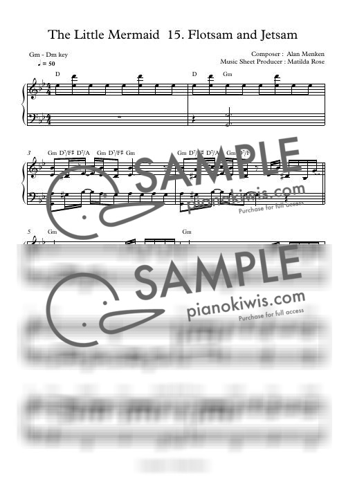 Flotsam and Jetsam / Disney Piano - Alan Menken · 인어공주 OST by Matilda Rose-0