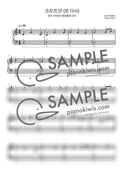 Reprise / Beginner - Joe Hisaishi ยท Spirited Away OST by PianoKiwis-0