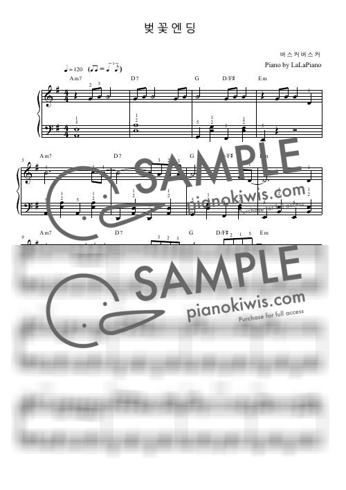 Cherry Blossom Ending / Easy - Busker Busker by LaLaPiano-0