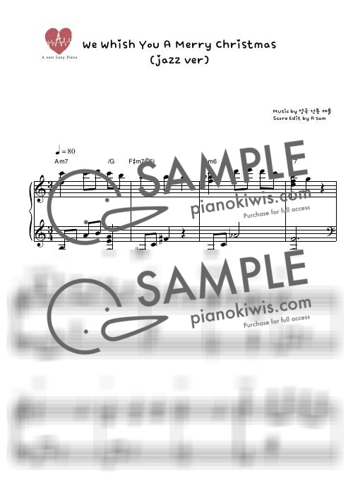 We Wish You A Merry Christmas / Nomal, Jazz ver - Traditional · Carol by A -0