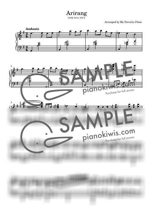 Arirang / Advanced - Traditional by My Favorite Piano-0