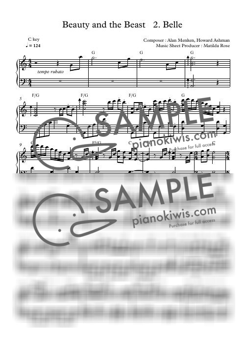 Belle / Disney Piano - Alan Menken · 미녀와 야수 OST by Matilda Rose-0