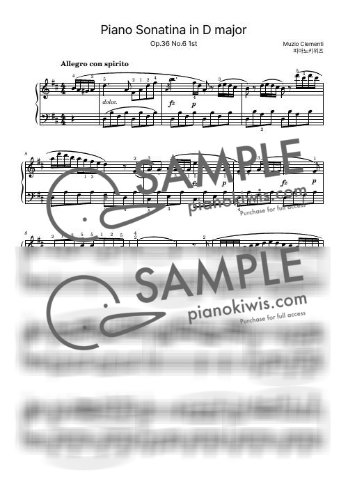 Sonatina in D Major, Op.36 No.6 / 1st Mov. - M. Clementi by PianoKiwis-0