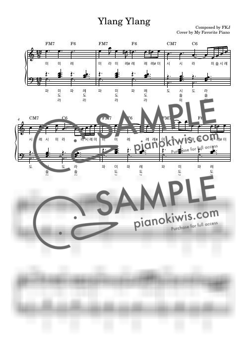 Ylang Ylang / Intermediate - FKJ by My Favorite Piano-0