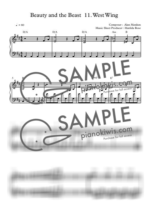 West Wing / Disney Piano - Alan Menken · 미녀와 야수 OST by Matilda Rose-0