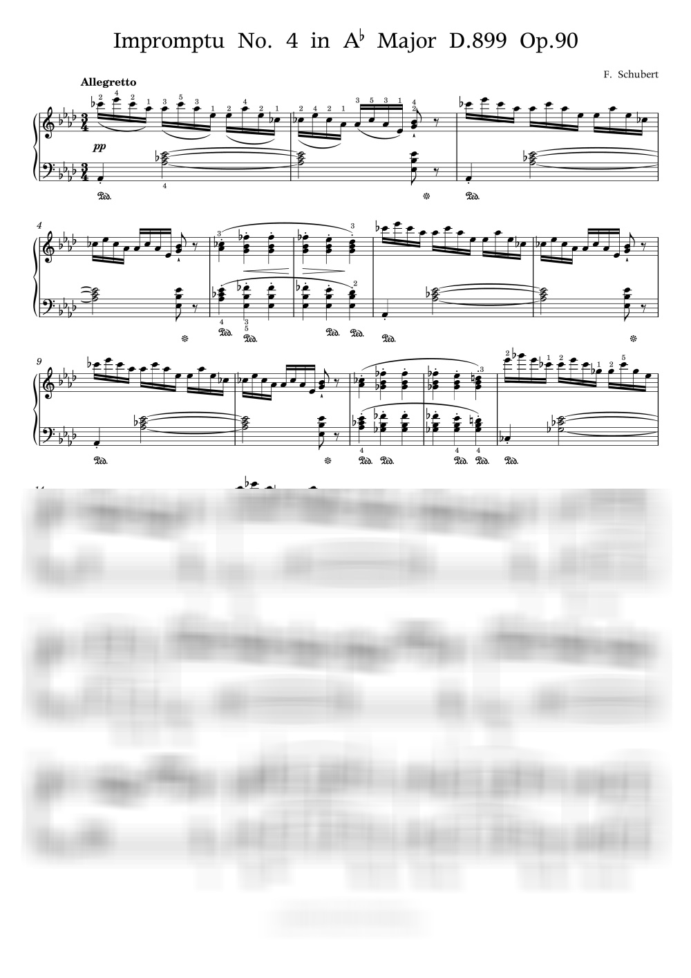 Impromptu in A♭ Major D.899 Op.90 No.4 / Advanced - F. Schubert by PianoKiwis-0