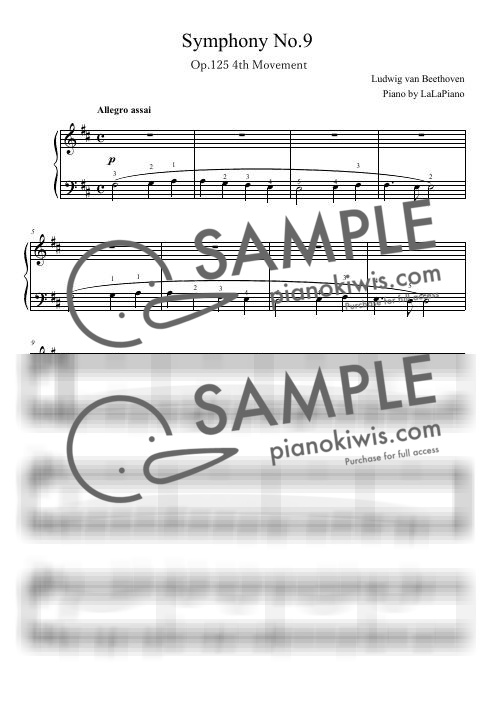 Symphony No.9 'Choral' / Easy - L. V. Beethoven by LaLaPiano-0