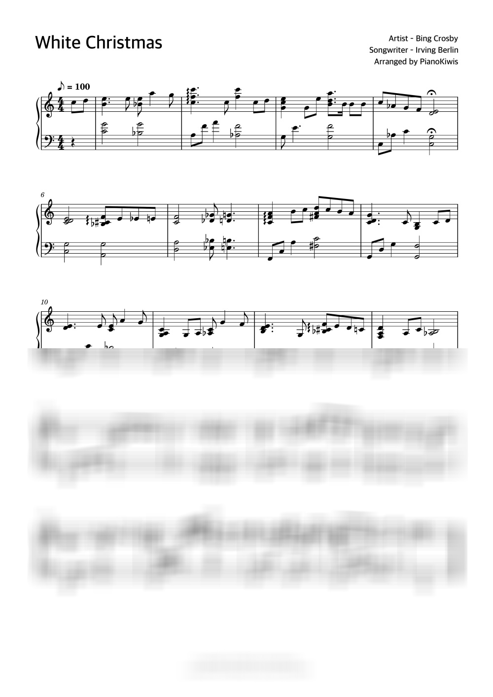 White Christmas - Irving Berlin · 캐롤 by 피아노키위즈-0