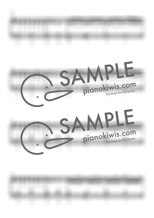 코우를 쫓아 (コウを追いかけて) / 흰건반 계이름 악보 - 사카모토 히데카즈 · 물에 빠진 나이프 OST by My Favorite Piano-1