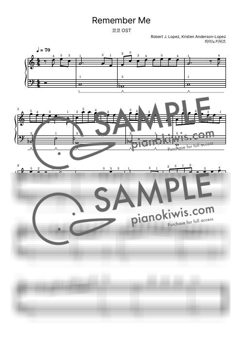 Remember Me / Beginner - Benjamin Bratt · Coco OST by PianoKiwis-0