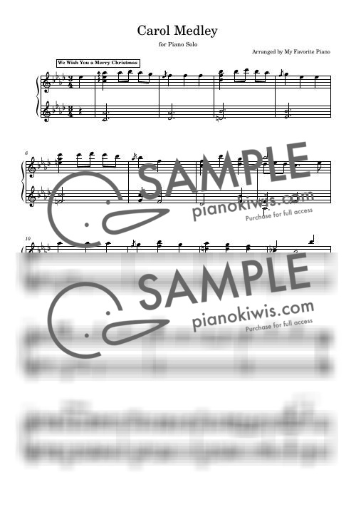 We Wish You a Merry Christmas, Silent Night, O Holy Night / Advanced - Carol by My Favorite Piano-0